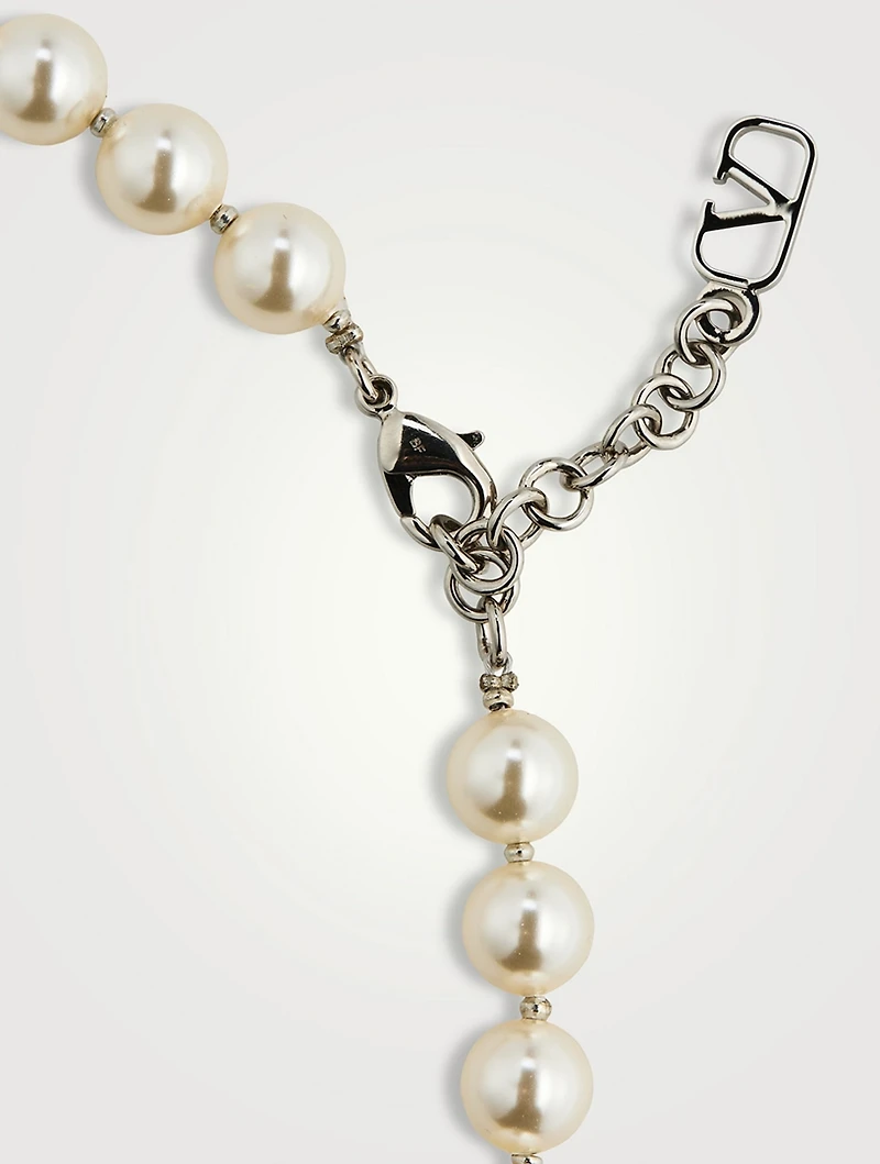 VLOGO Faux Pearl Necklace
