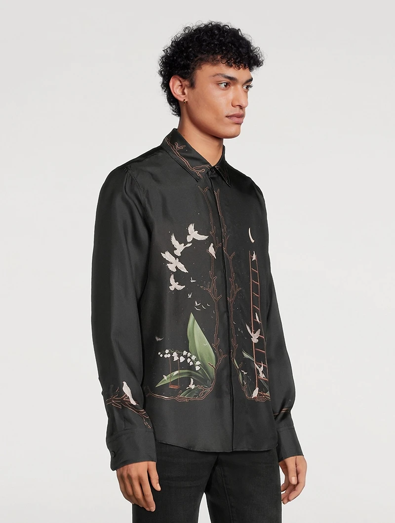 Silk Long-Sleeve Shirt