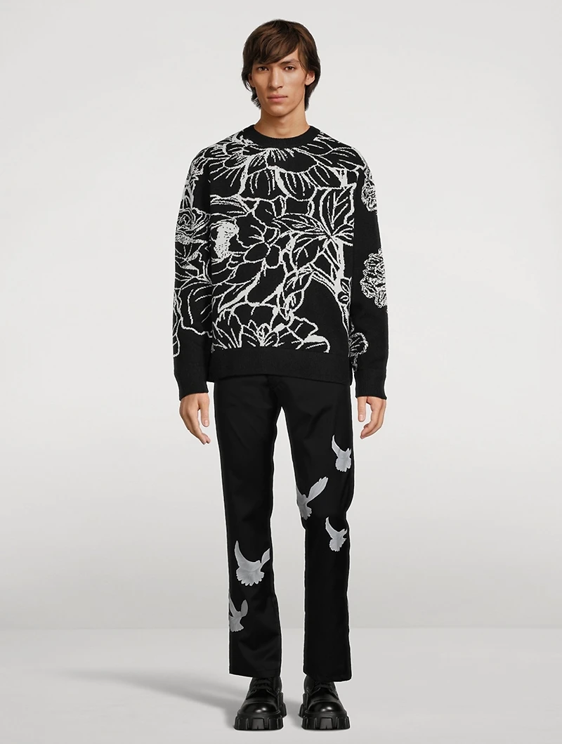 Flowers Wool Sweater