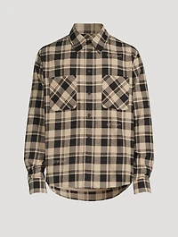 Cotton Flannel Shirt Check Print