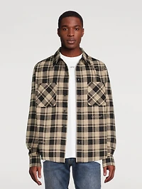 Cotton Flannel Shirt Check Print