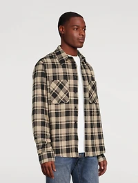 Cotton Flannel Shirt Check Print
