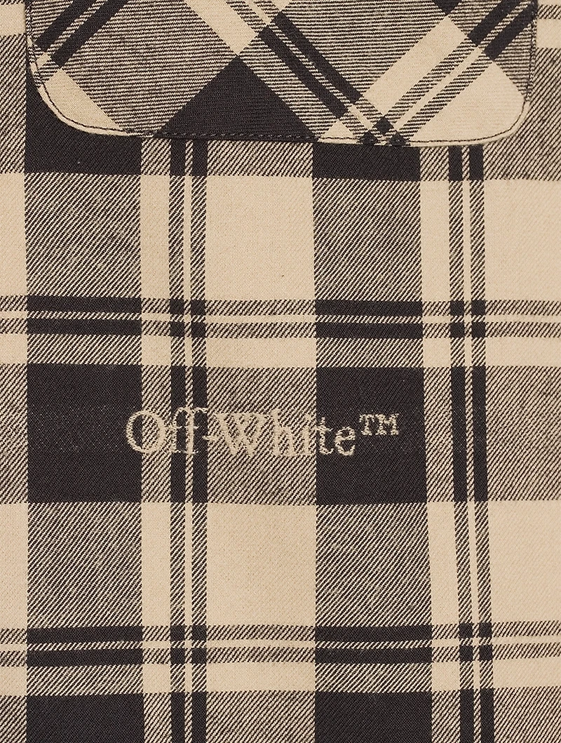 Cotton Flannel Shirt Check Print
