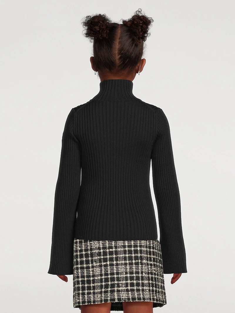 Wool-Blend Turtleneck Sweater