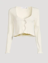Sandy UV Reactive Cropped Cardigan