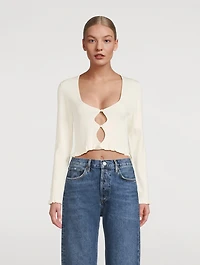 Sandy UV Reactive Cropped Cardigan