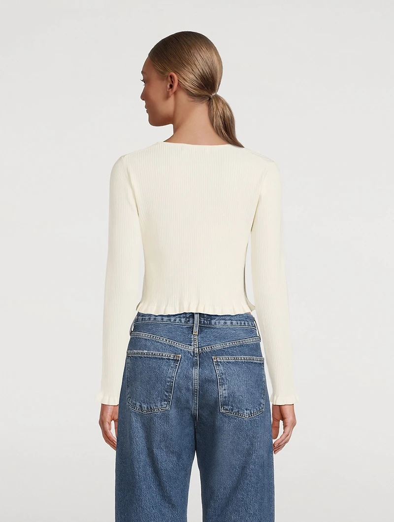 Sandy UV Reactive Cropped Cardigan