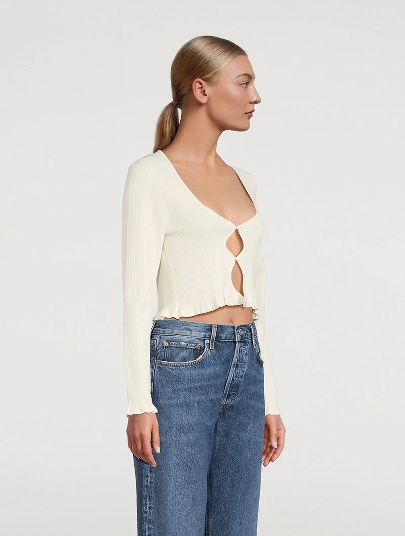 Sandy UV Reactive Cropped Cardigan