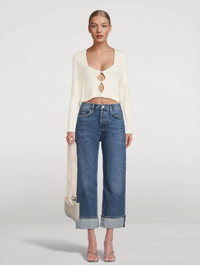 Sandy UV Reactive Cropped Cardigan
