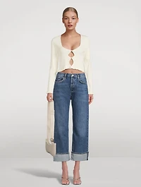 Sandy UV Reactive Cropped Cardigan