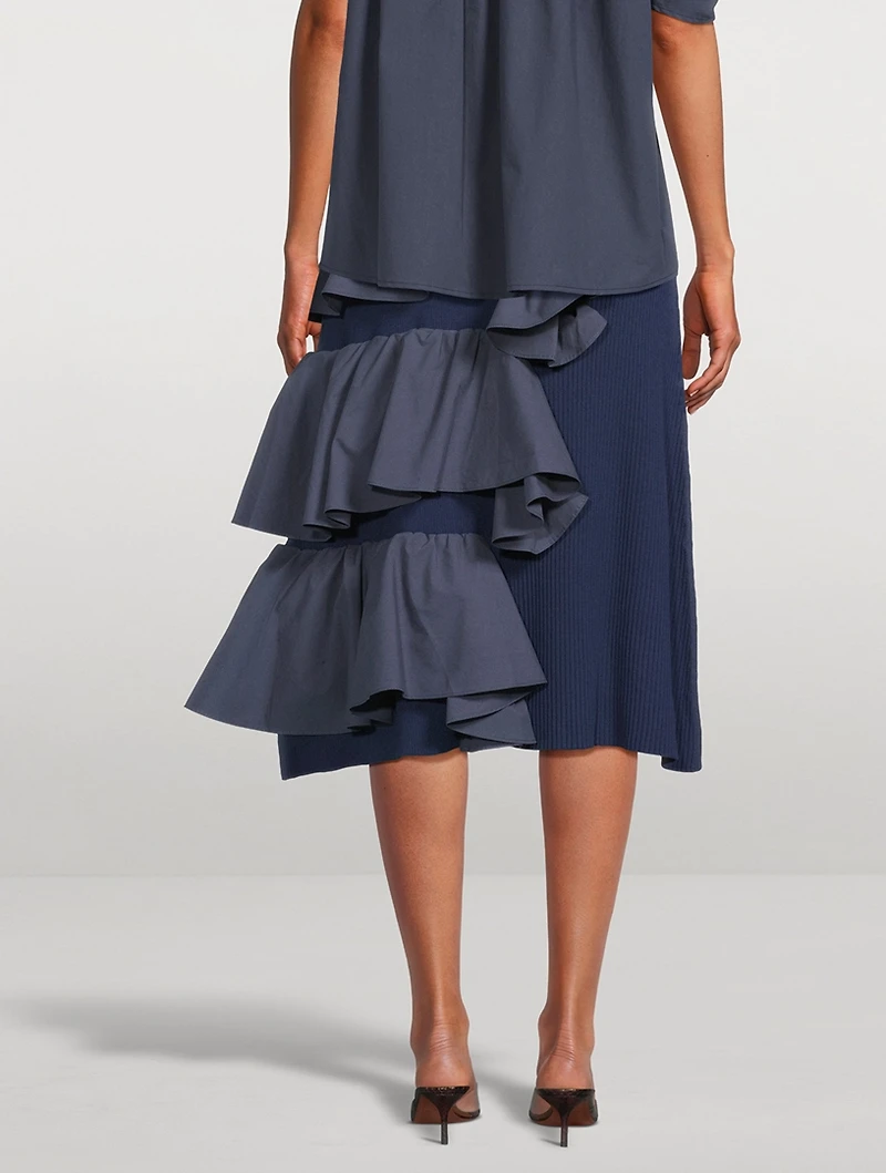 Tetra Ruffled Knit Skirt