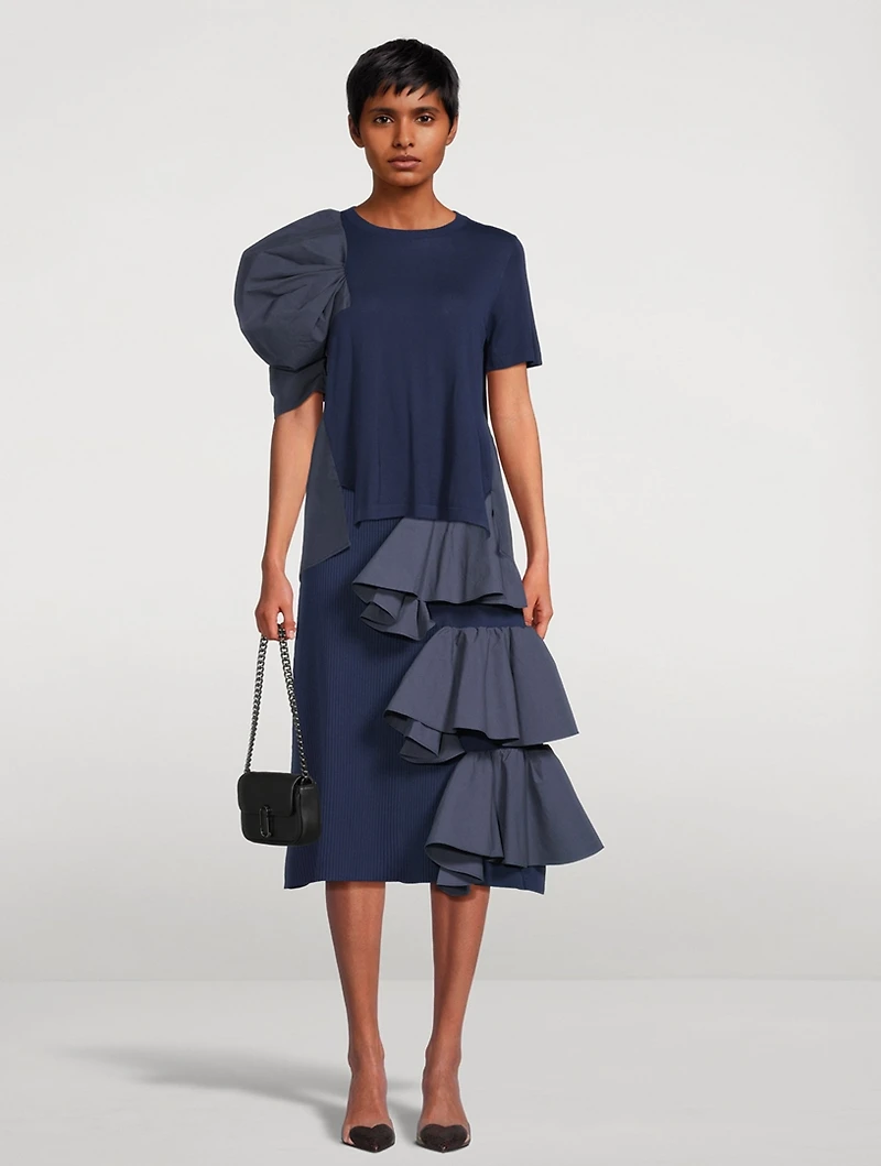 Tetra Ruffled Knit Skirt