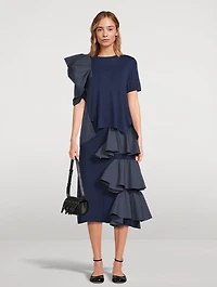 Vanilla Asymmetric Puff-Sleeve T-Shirt