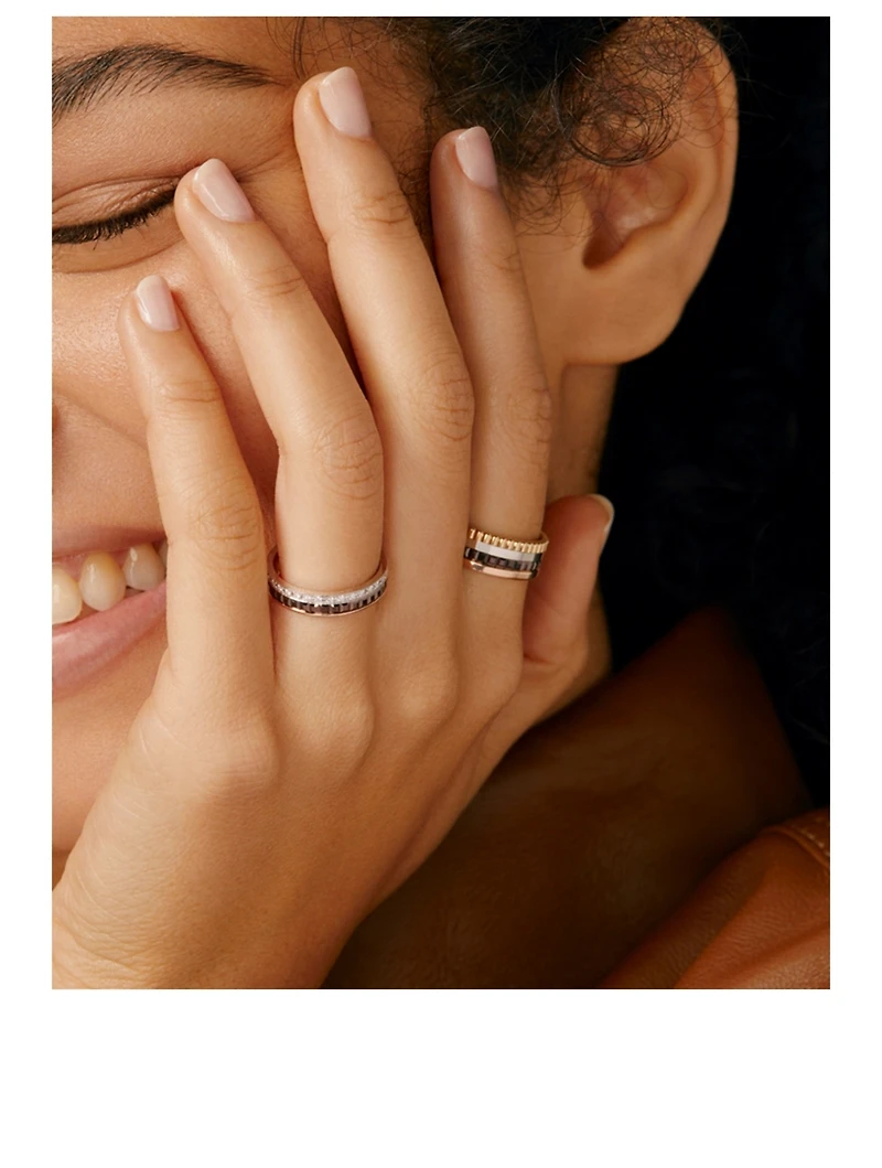 Small Quatre Classique Gold Ring With Brown PVD