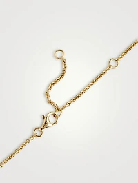 18K Gold Diamond Radiant Illusion Pendant Necklace