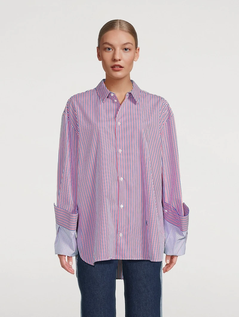 Cotton Shirt Stripe Print