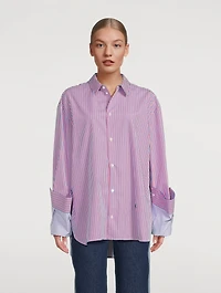 Cotton Shirt Stripe Print