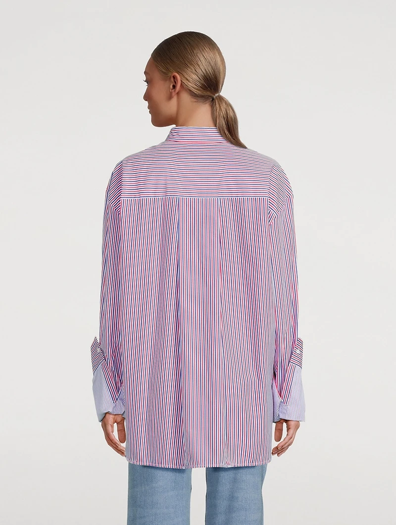 Cotton Shirt Stripe Print
