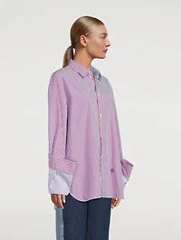 Cotton Shirt Stripe Print