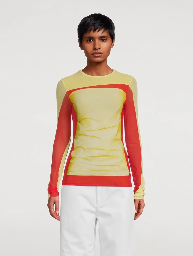 Trompe L'œil Mesh Top