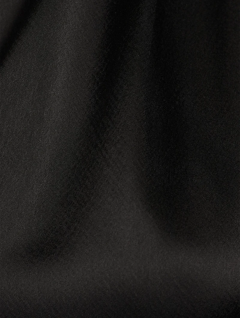 Technical Satin Scarf Gown