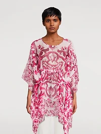 Silk Cover-Up Majolica Print