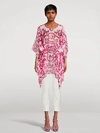 Silk Cover-Up Majolica Print