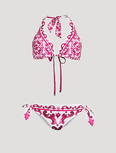 Triangle Bikini Set Majolica Print