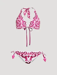 Triangle Bikini Set Majolica Print