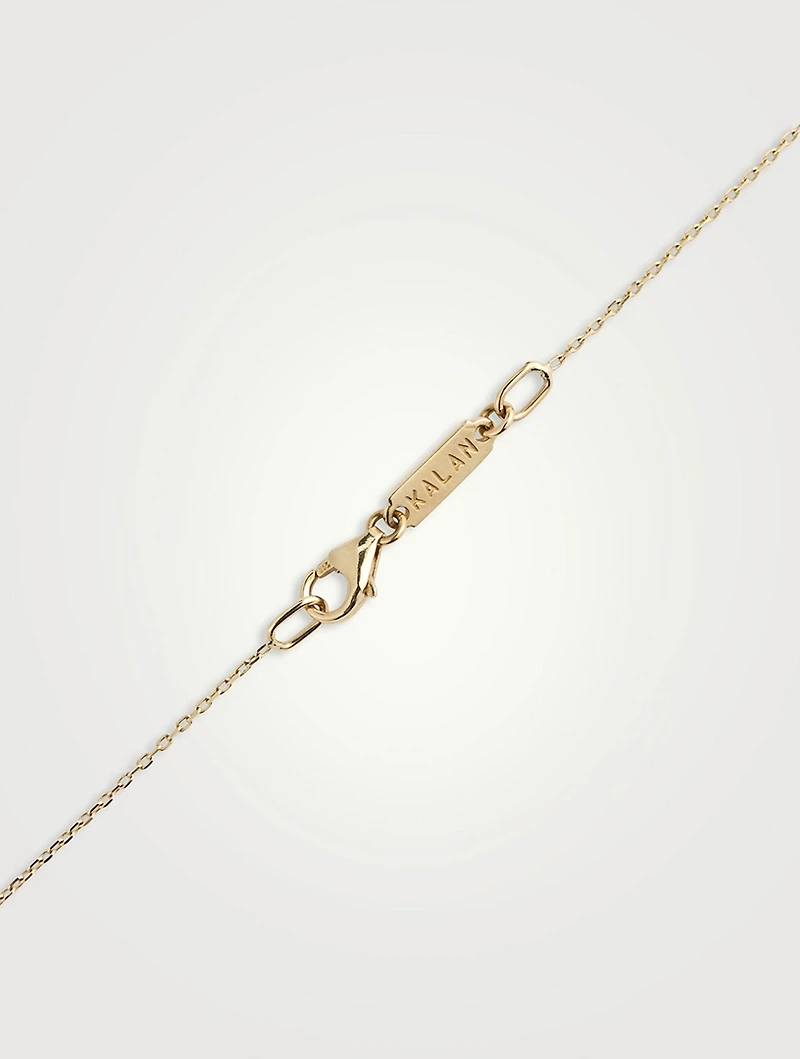 Amalfi 14K Gold Pastel Blossom Pendant Necklace With Diamonds