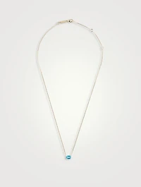 Gold Emerald-Cut Paraiba Topaz Necklace
