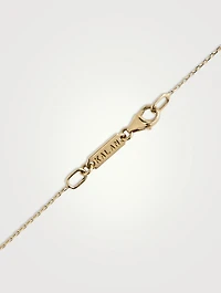 Gold Emerald-Cut Rose De France Necklace