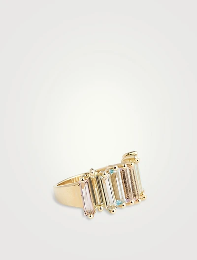 Amalfi 14K Gold Pastel Stacker Half Band Ring