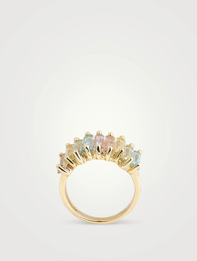 Amalfi 14K Gold Pastel Stacker Half Band Ring