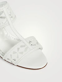 Sophocles Laser-Cut Leather Mules