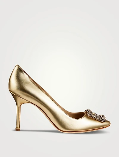 Hangisi 90 Metallic Leather Pumps