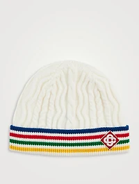 Wool Cable Knit Beanie