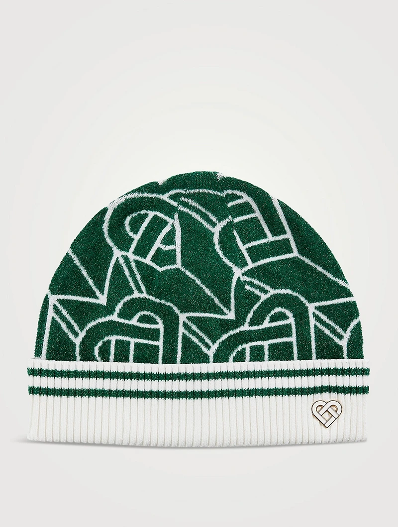 Wool Monogram Beanie