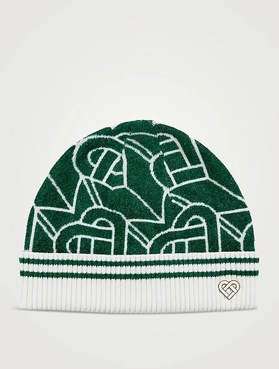 Wool Monogram Beanie