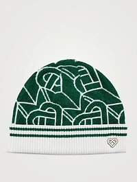 Wool Monogram Beanie