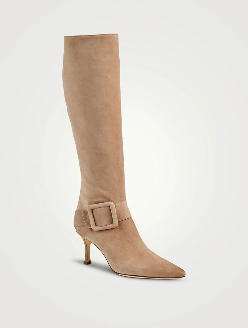 Bayhi Suede Knee-High Boots