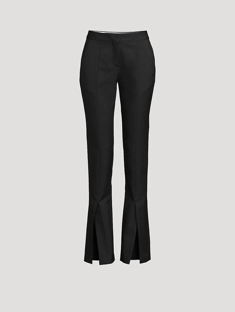 Split-Cuff Slim Trousers