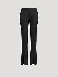 Split-Cuff Slim Trousers