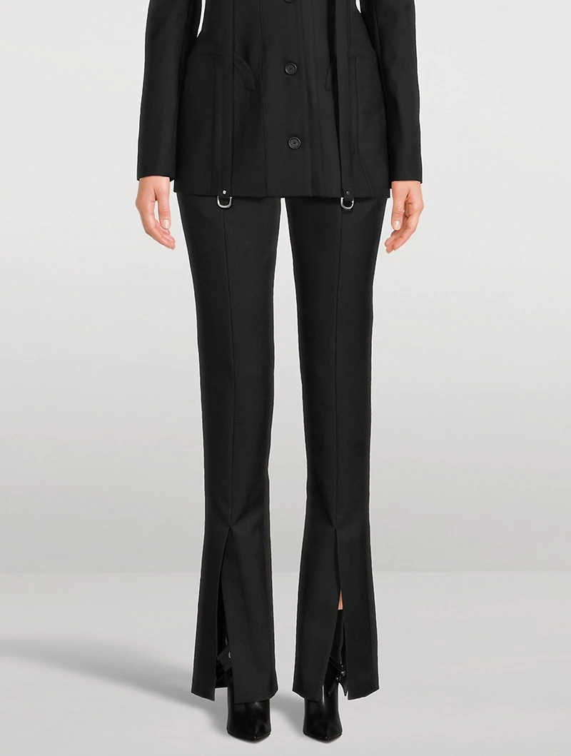 Split-Cuff Slim Trousers