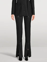 Split-Cuff Slim Trousers