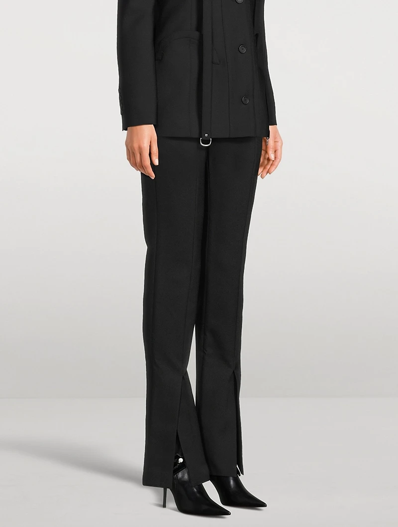 Split-Cuff Slim Trousers
