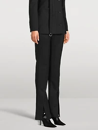 Split-Cuff Slim Trousers