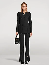 Split-Cuff Slim Trousers
