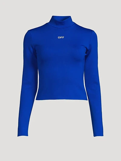 Long-Sleeve Mockneck Top