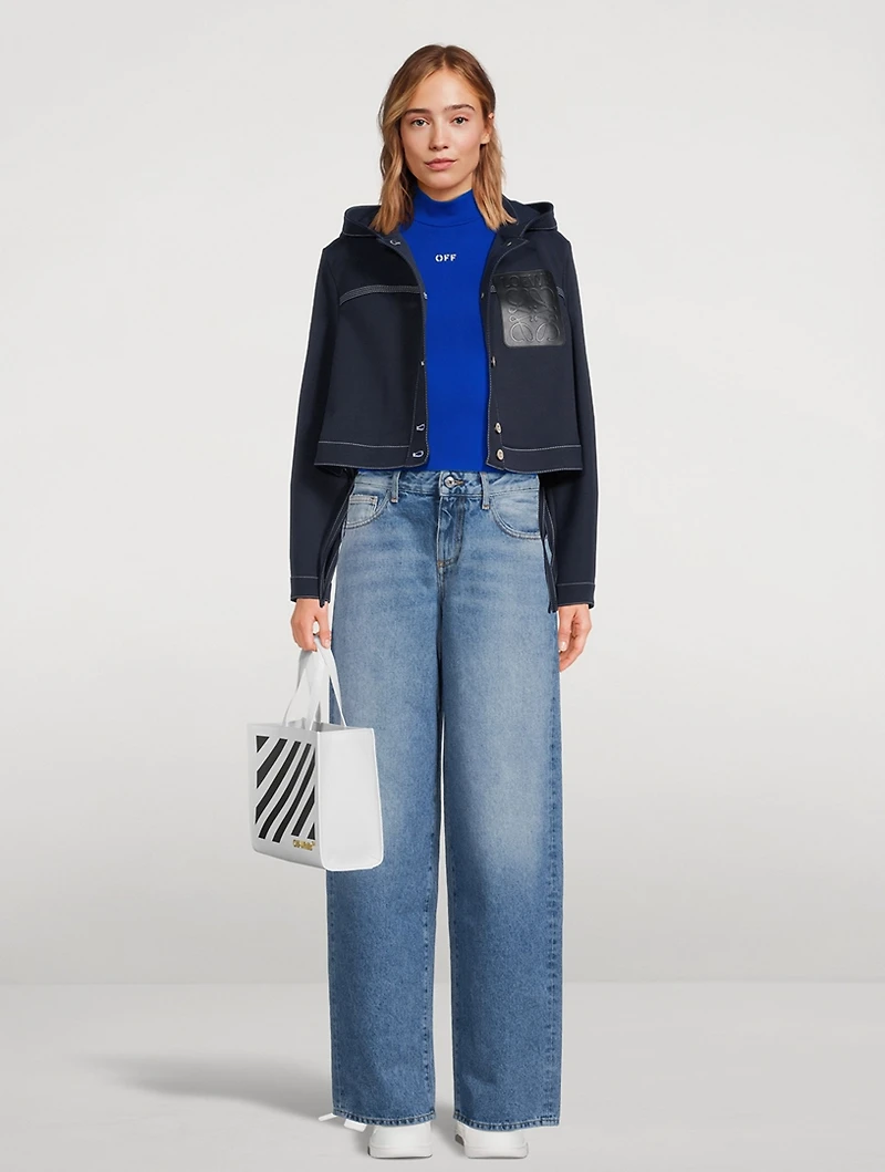 Long-Sleeve Mockneck Top